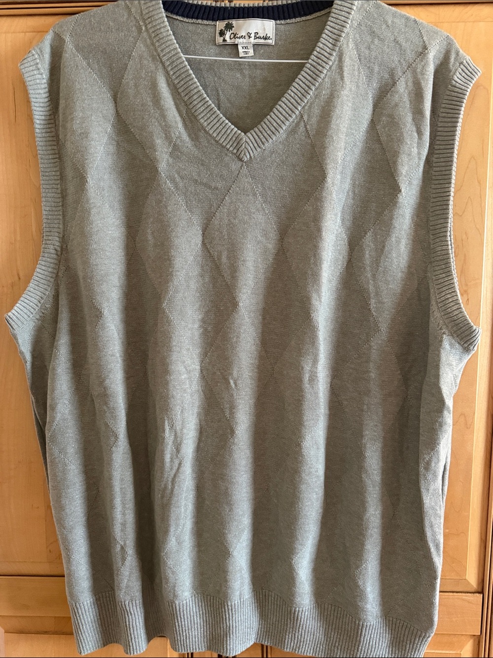 Oliver & Burke Men’s Gray Diamond Golf Sweater Vest XXL